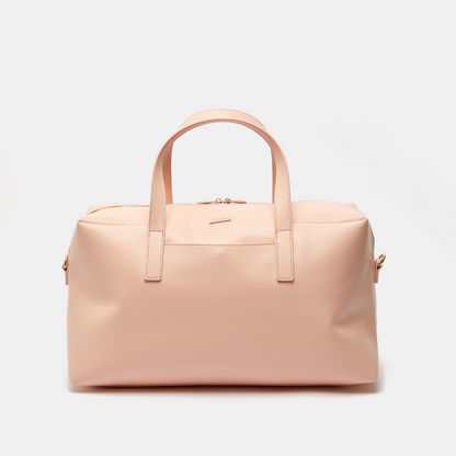Wave Solid Duffle Bag with Double Handles-Men%27s Handbags-image-0