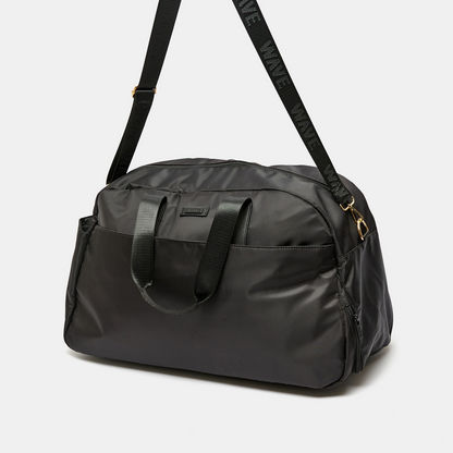 Wave Solid Duffle Bag with Double Handles-Men%27s Handbags-image-3