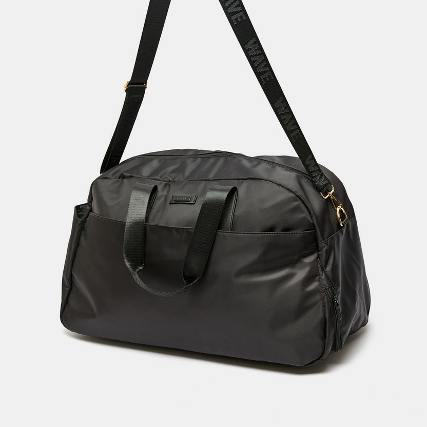Wave Solid Duffle Bag with Double Handles-Duffle Bags-image-3