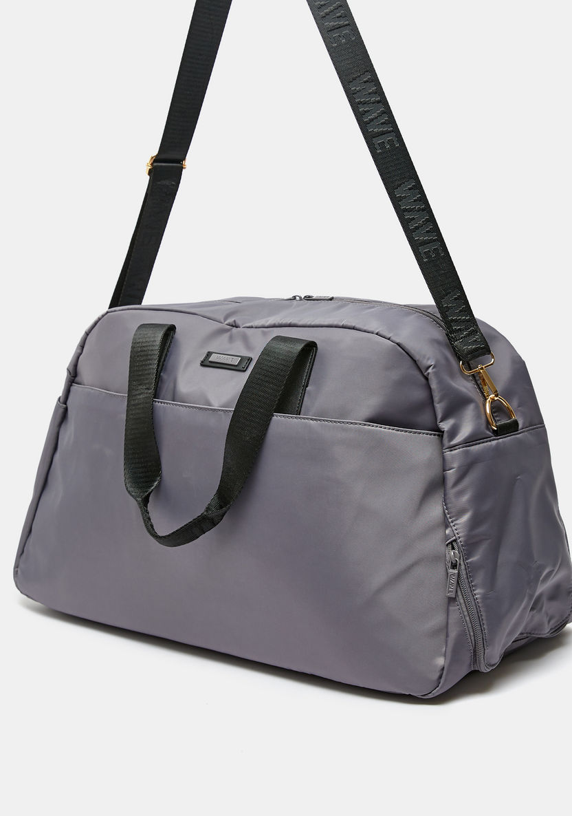 Wave Solid Duffle Bag with Double Handles-Duffle Bags-image-3