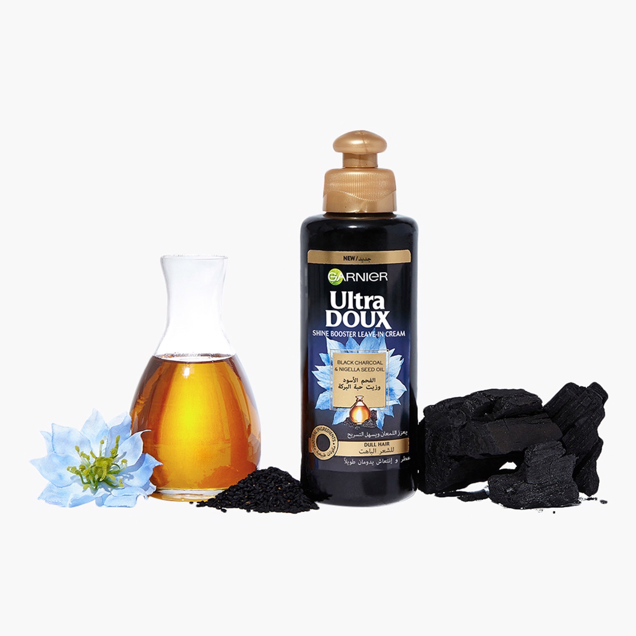 Garnier Ultra Doux Black Charcoal & Nigella Seed Oil Shine Booster Leave-in Cream-beautyandpersonalcare-hair-haircare-hairmasksandcreams-image-2