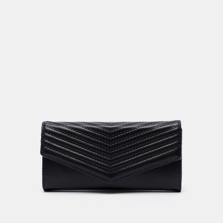 Celeste Quilted Wallet with Flap Closure