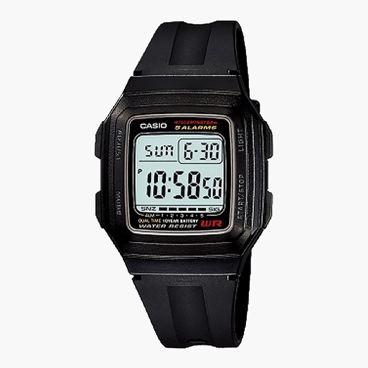 Casio Men Black Digital Resin Strap Watch - F-201WA-1ADF-men-watchesandjewellery-watches-image-2