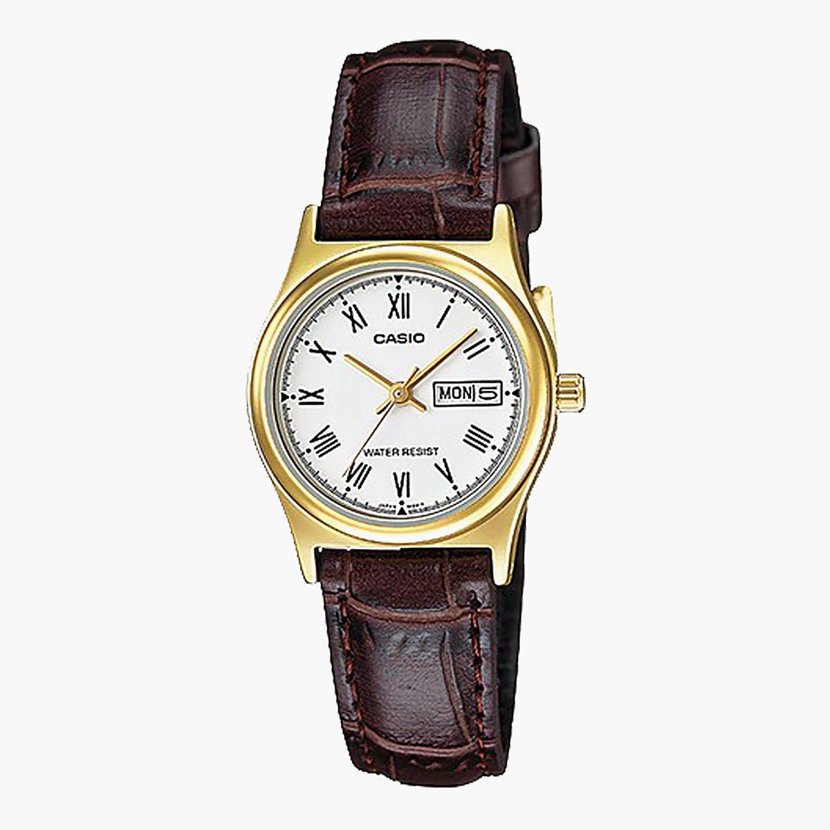 LTP-V006GL-9BUDF- راقب حزام جلد تناظرية بنى للنساء كاسيو-women-watchesandjewellery-watches-image-1