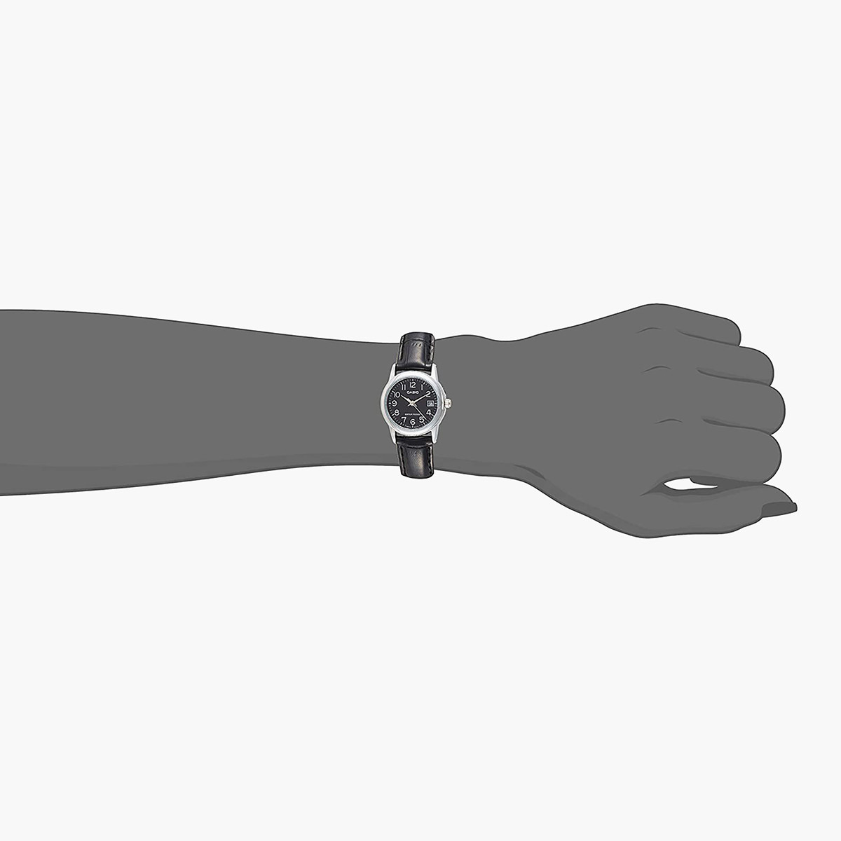 Casio Women Black Analog Leather Strap Watch - LTP-V002L-1BUDF-women-watchesandjewellery-watches-image-2
