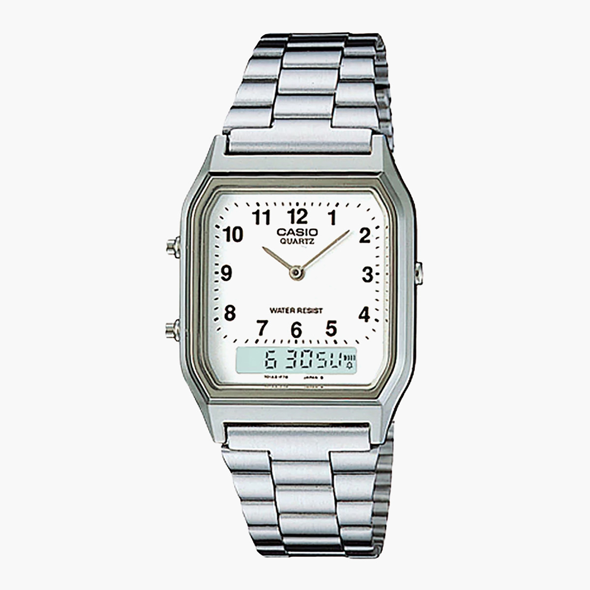 AQ-230A-7BMQ- راقب حزام ستانليس ستيل تناظرية/ رقمية فضة ملك الرجال كاسيو-men-watchesandjewellery-watches-image-1