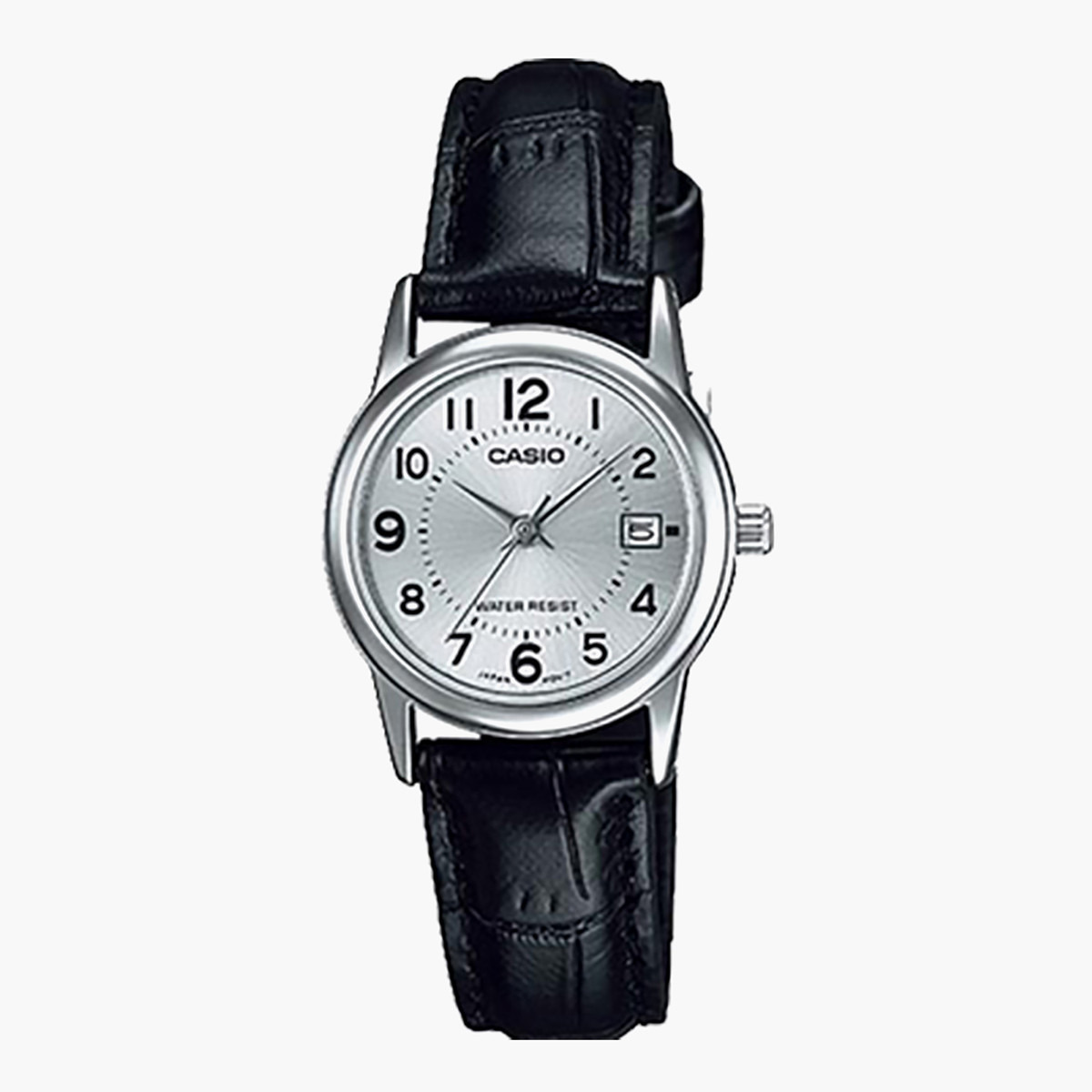 LTP-V002L-7BUDF- راقب حزام جلد تناظرية أسود للنساء كاسيو-women-watchesandjewellery-watches-image-1