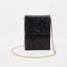Celeste Animal Textured Wallet with Chain Strap and Flap Closure-Wallets & Clutches-thumbnailMobile-0