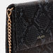 Celeste Animal Textured Wallet with Chain Strap and Flap Closure-Wallets & Clutches-thumbnail-2