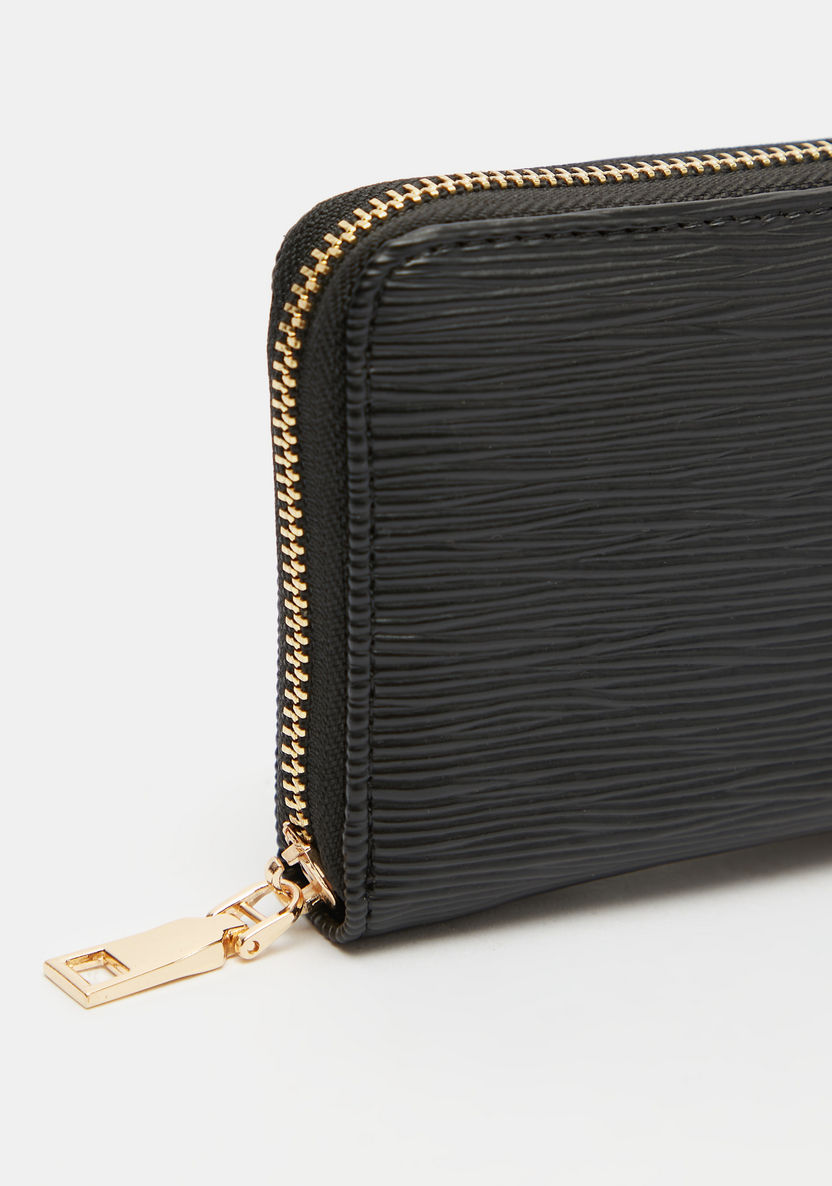 Celeste Textured Zip Around Wallet-Wallets & Clutches-image-3