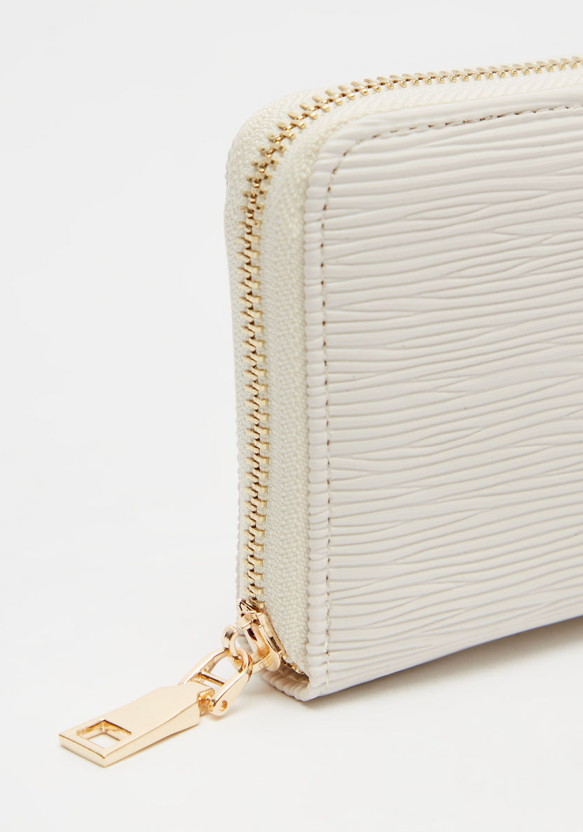 Celeste Textured Zip Around Wallet-Wallets & Clutches-image-2