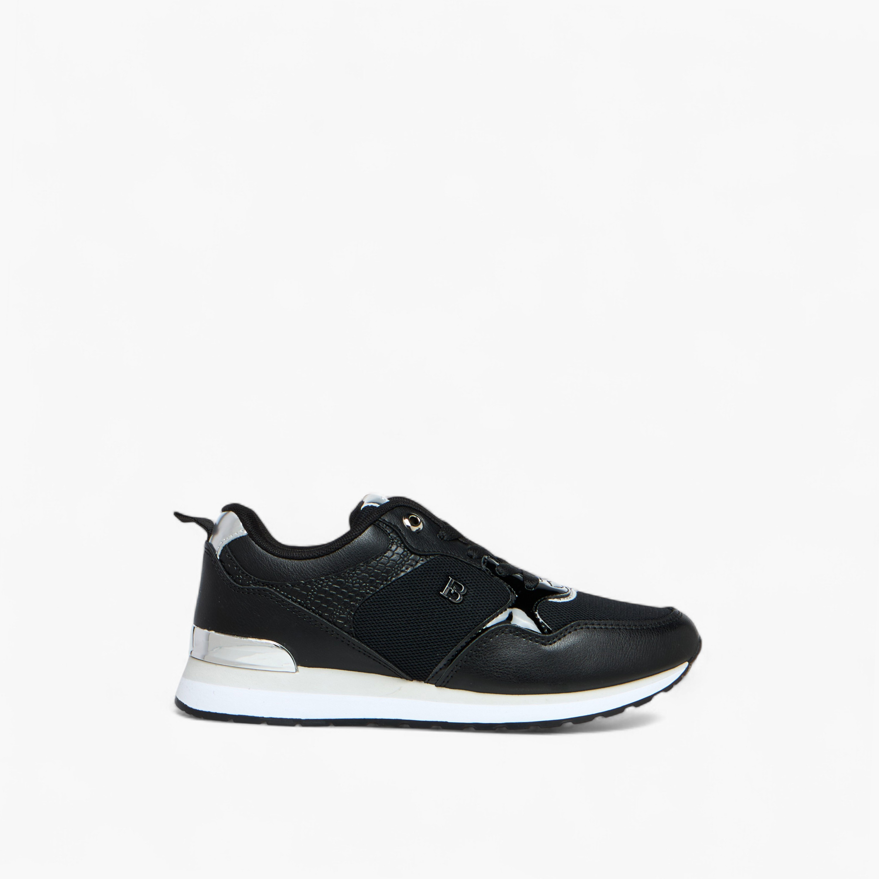 Flora Bella Panelled Lace-Up Sneakers with Pull Tab-women-shoes-sneakers-image-3