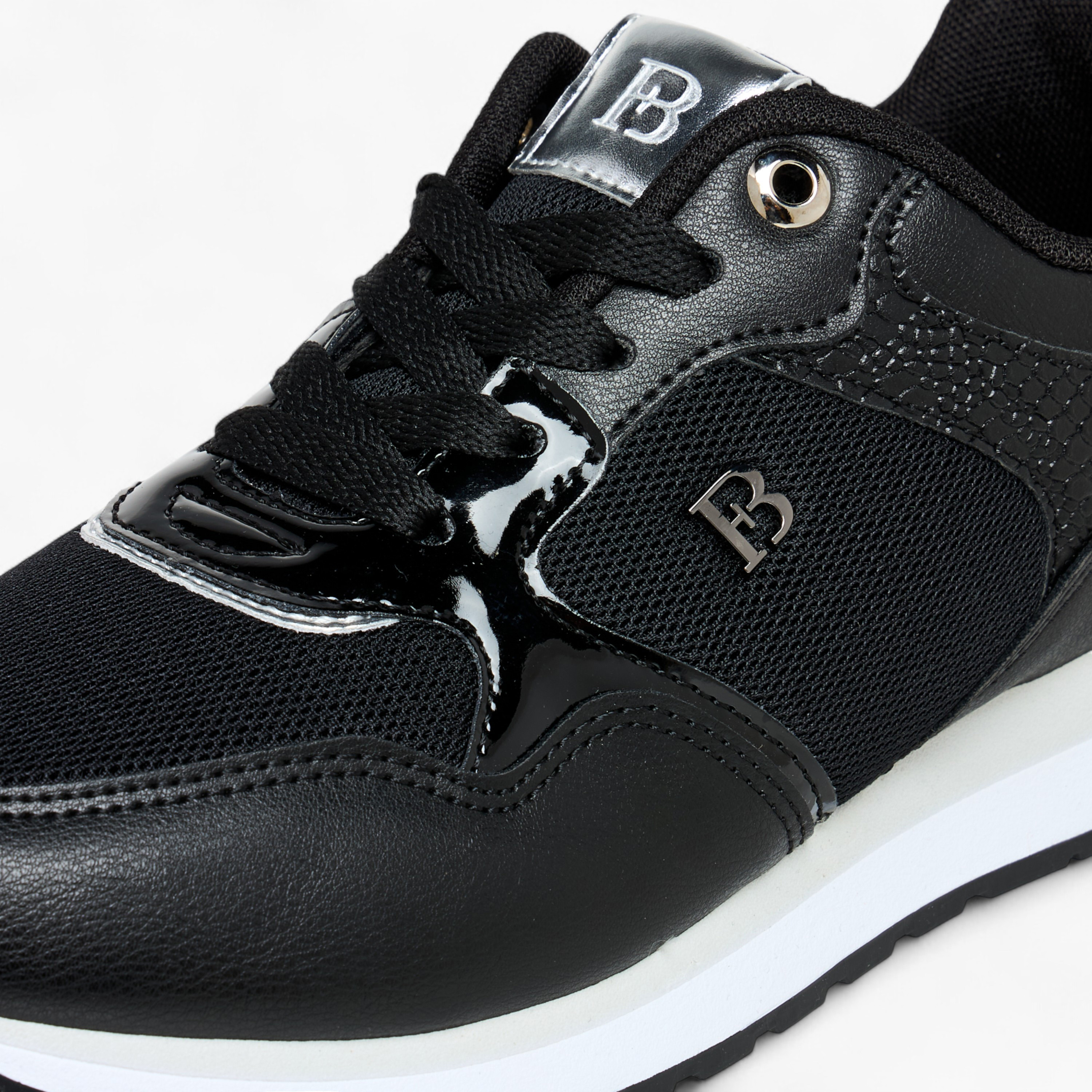 Flora Bella Panelled Lace-Up Sneakers with Pull Tab-women-shoes-sneakers-image-4