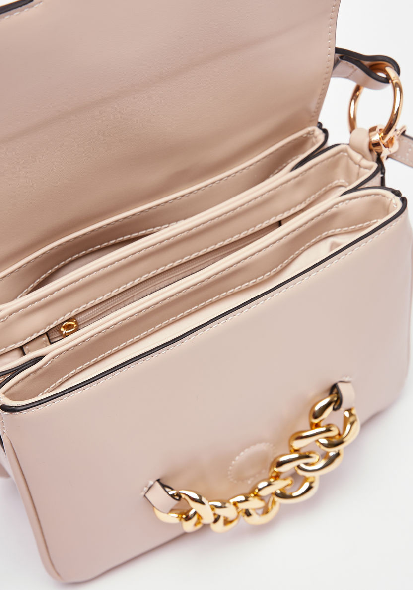Celeste Solid Satchel Bag with Detachable Strap and Chain Accent-Women%27s Handbags-image-4