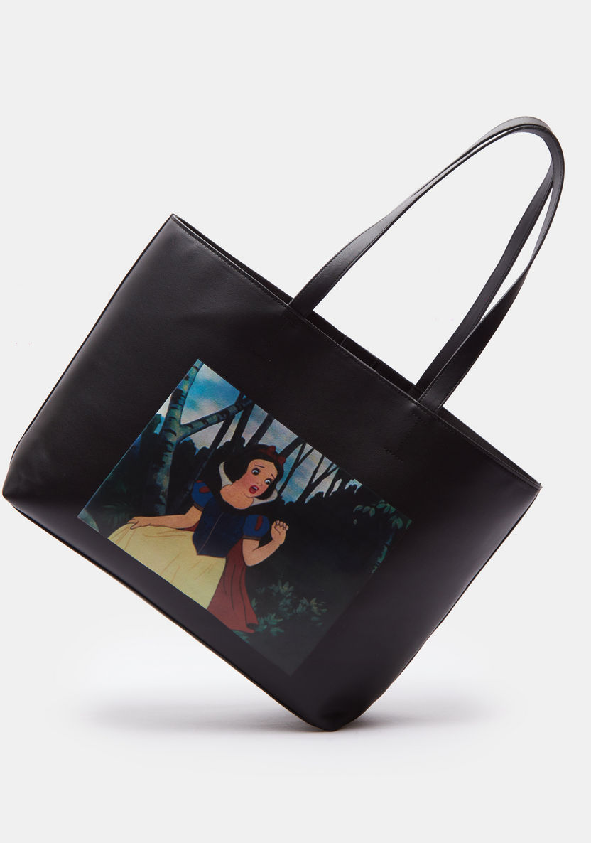 Missy-Disney Snow White Print Shopper Bag with Double Handles-Women%27s Handbags-image-1