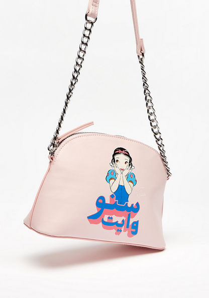 Missy Disney Snow White Print Crossbody Bag with Zip Closure