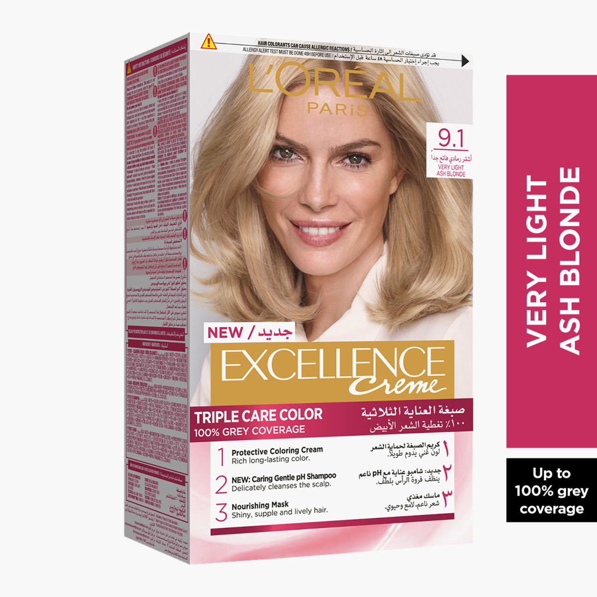 L'Oreal Paris Excellence 9.1 Light Ash Blonde Hair Colour-beautyandpersonalcare-hair-hairstyling-haircolours-image-1