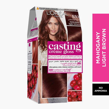 Buy L'Oreal Paris Casting Crème Gloss 550 Mahogany Light Brown Hair Colour  Online | Centrepoint UAE