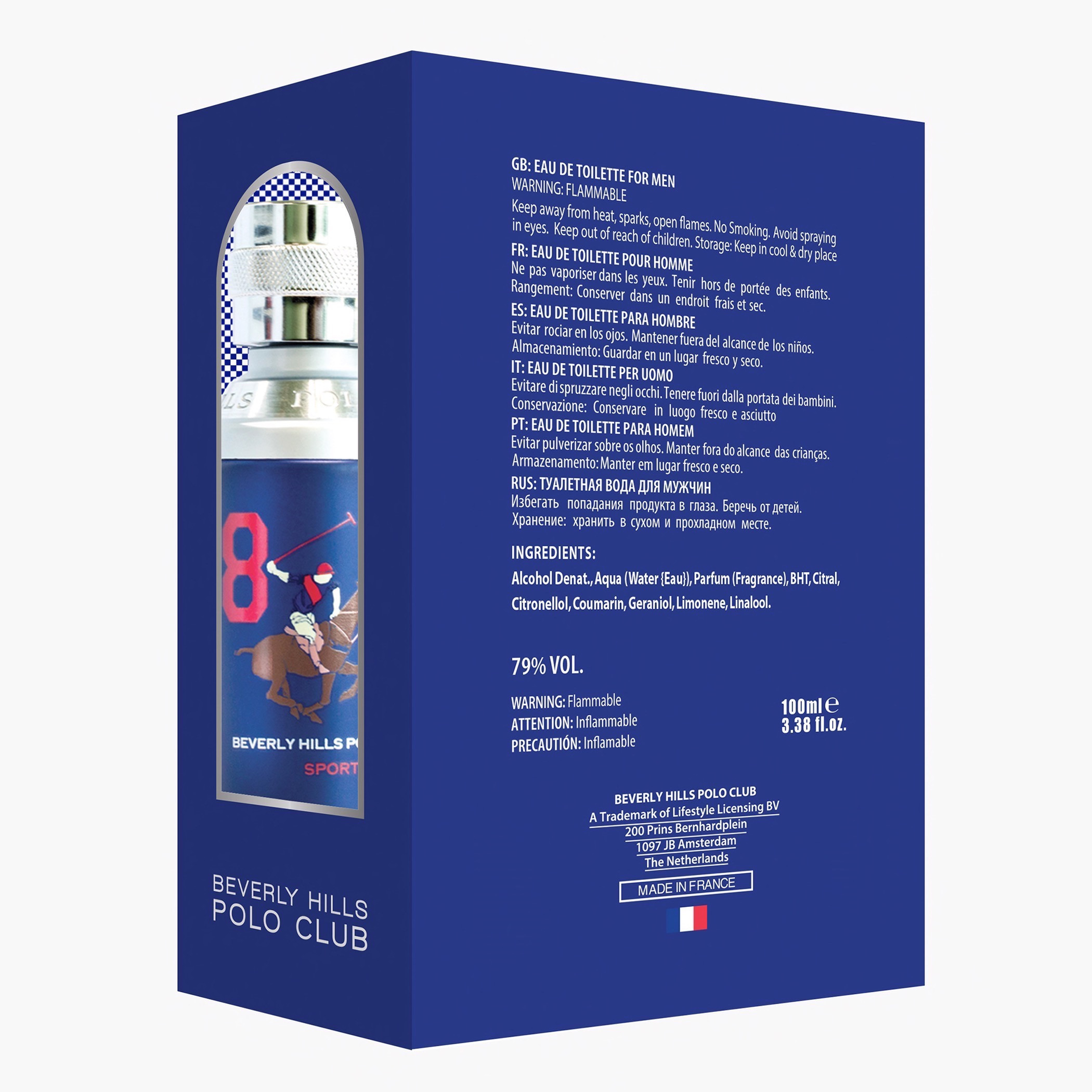 Beverly Hills Polo Club Sports Eight EDT for Men - 100 ml-beautyandpersonalcare-fragrance-men-image-3