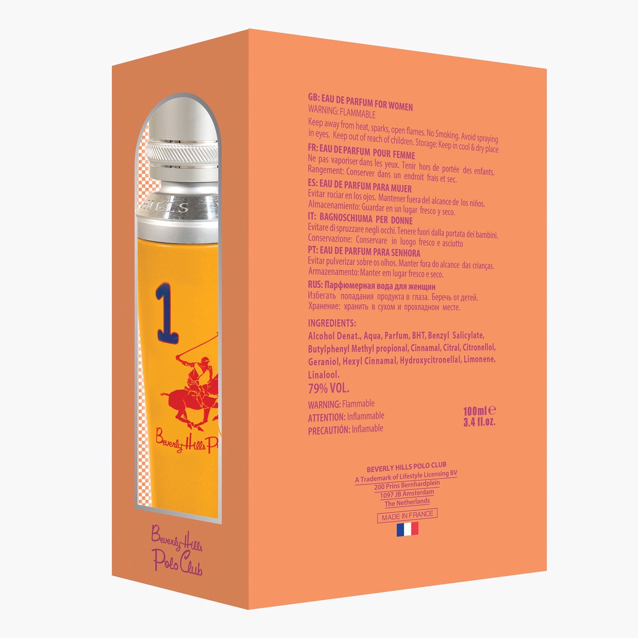 Beverly Hills Polo Club 1 Eau de Toilette for Women - 100 ml-beautyandpersonalcare-fragrance-women-image-3