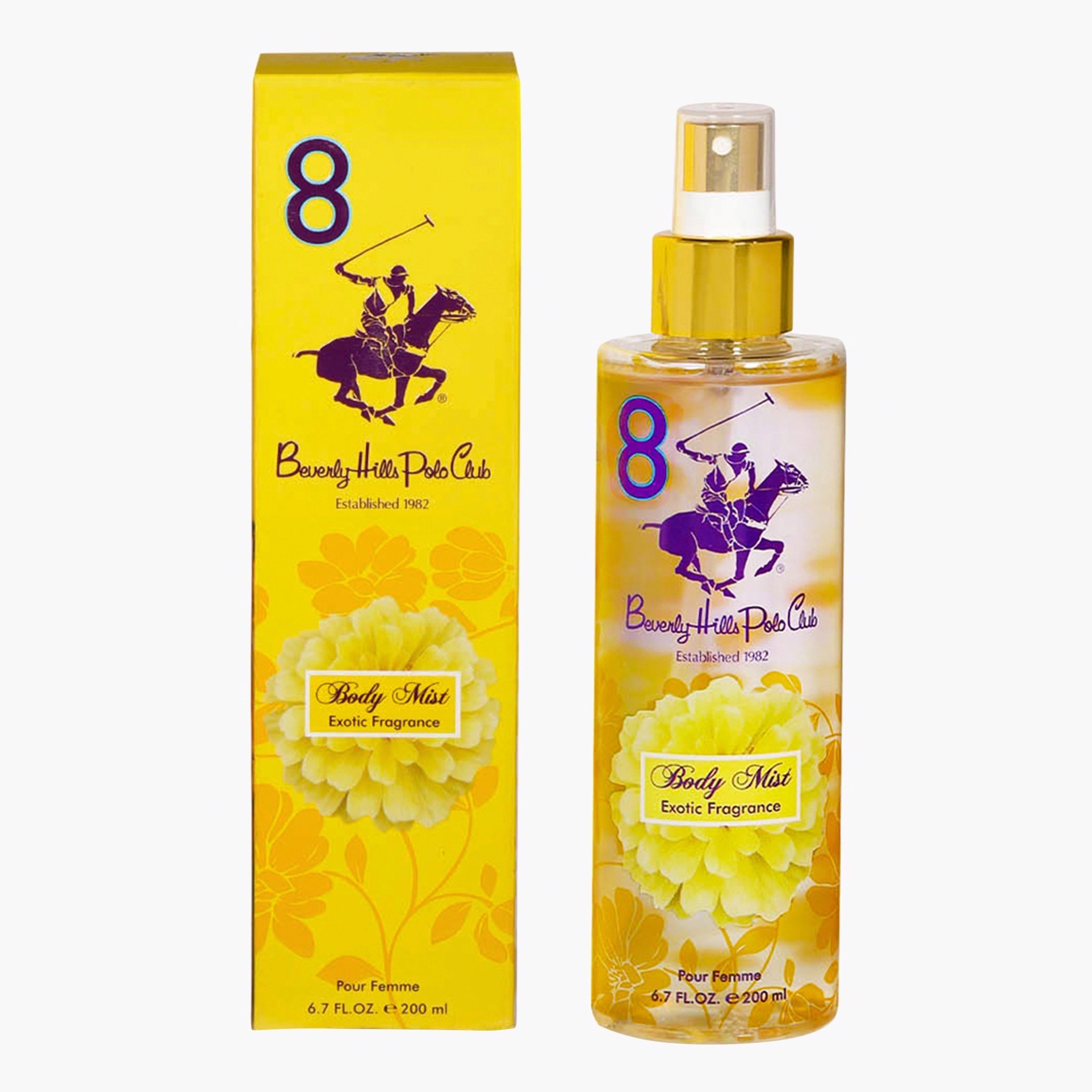 معطر للجسم إجزونتك فراجرنس 8 من بيفرلي هيلز بولو كلوب - 200 مل-beautyandpersonalcare-fragrance-women-image-1