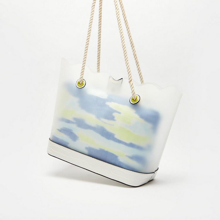 Missy Tote Bag with Printed Pouch and Shoulder Straps