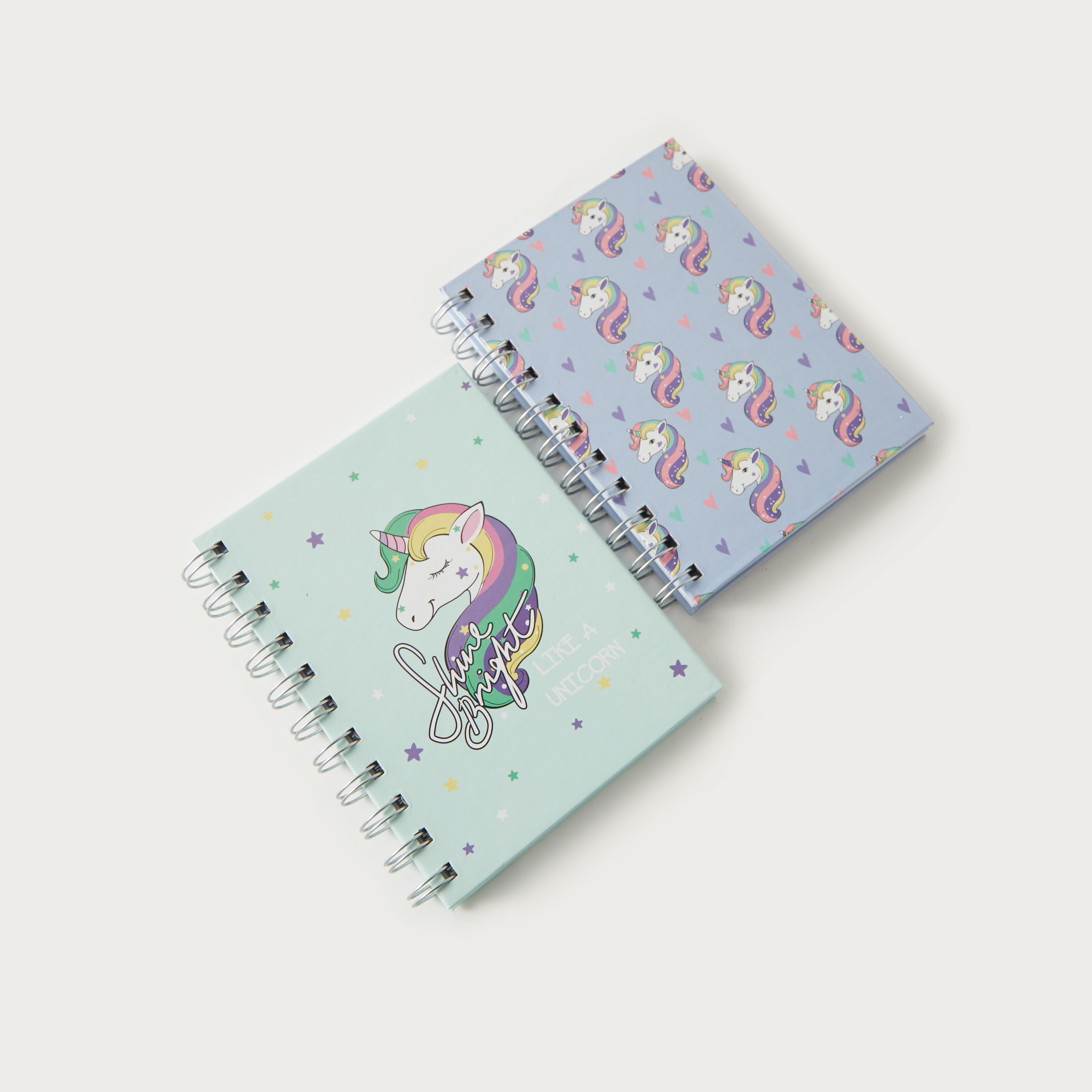 Syloon 2-Piece Unicorn Theme Notebook Set - 14x11 cms-school-stationery-notebooks-image-2