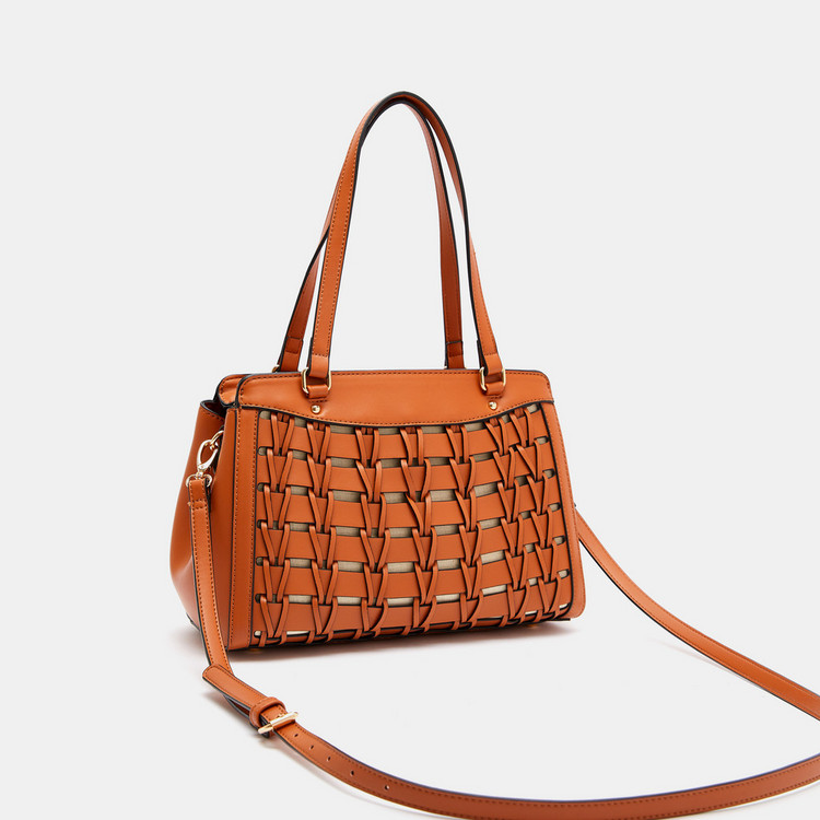 Celeste Weave Textured Tote Bag with Detachable Straps