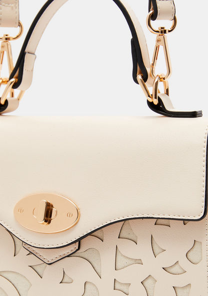 Celeste Cutout Detail Satchel Bag with Detachable Strap