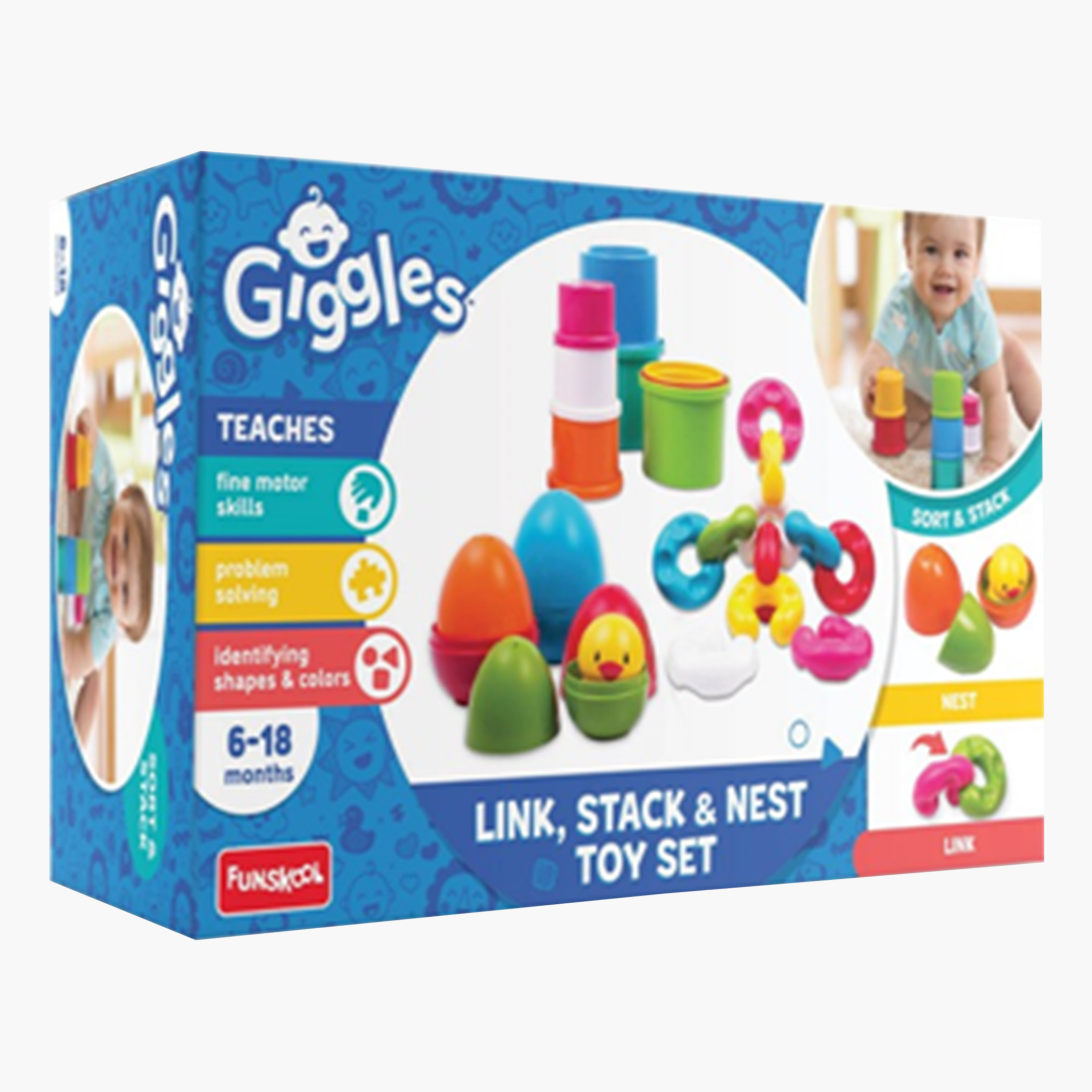 Buy Funskool Link Stack N Nest Toy Set Online Babyshop KSA