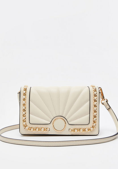 Jane Shilton Quilted Crossbody Bag with Detachable Strap and Chain Detail