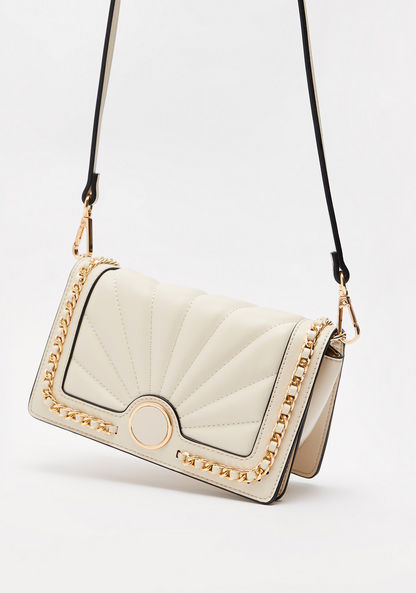 Jane Shilton Quilted Crossbody Bag with Detachable Strap and Chain Detail