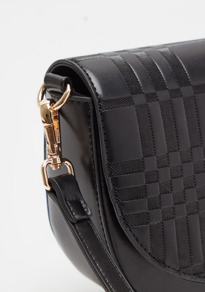 ELLE Embossed Crossbody Bag with Detachable Strap