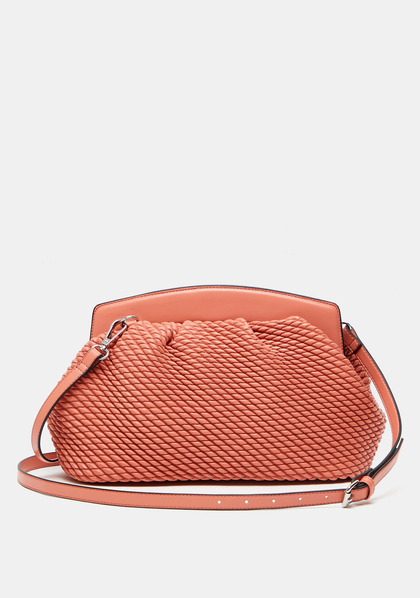 Haadana Quilted Clutch with Detachable Strap-Women%27s Handbags-image-0