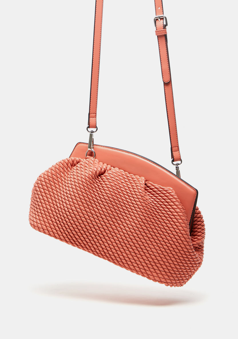 Haadana Quilted Clutch with Detachable Strap-Women%27s Handbags-image-1