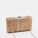 Celeste Textured Clutch with Chain Link Strap-Wallets and Clutches-thumbnailMobile-2