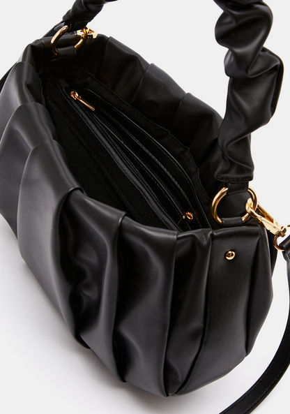 Haadana Ruched Shoulder Bag with Detachable Strap
