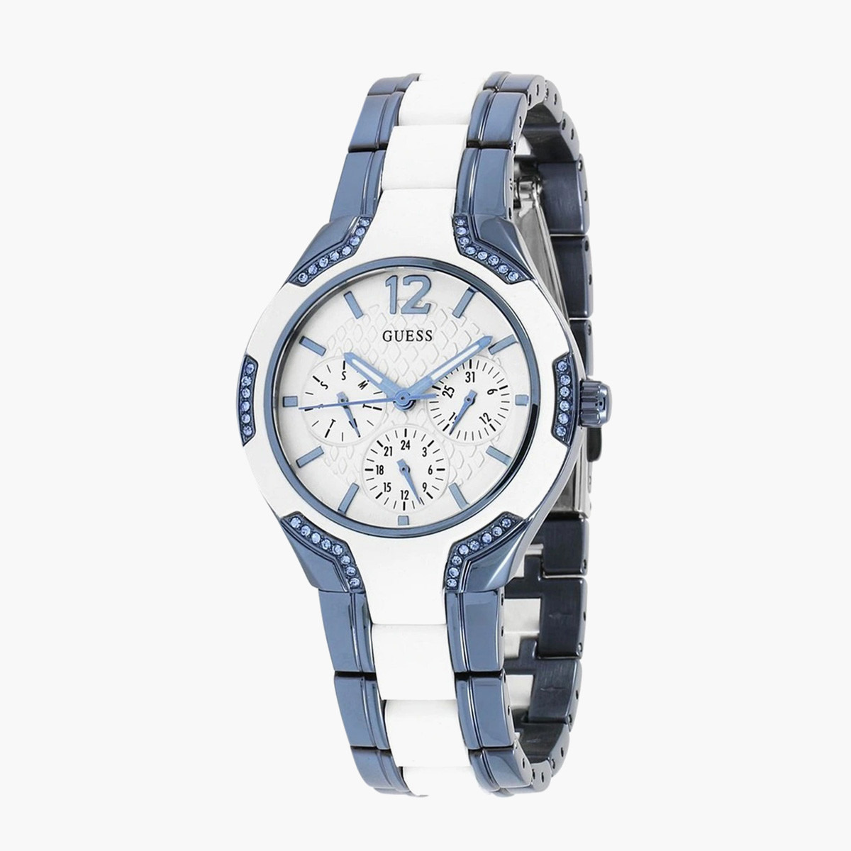 Buy Women s Guess Women s Blue Analog Stainless Steel Strap Watch W0556L9 Online Centrepoint UAE