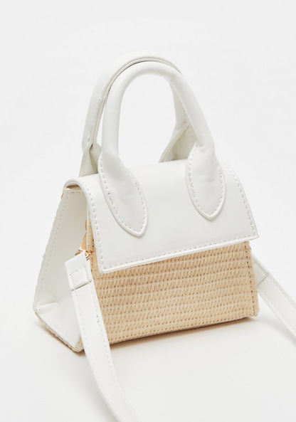 Haadana Weave Textured Mini Crossbody Bag with Detachable Strap-Women%27s Handbags-image-2