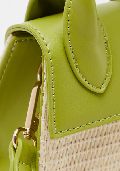 Haadana Weave Textured Mini Crossbody Bag with Detachable Strap-Women%27s Handbags-image-3
