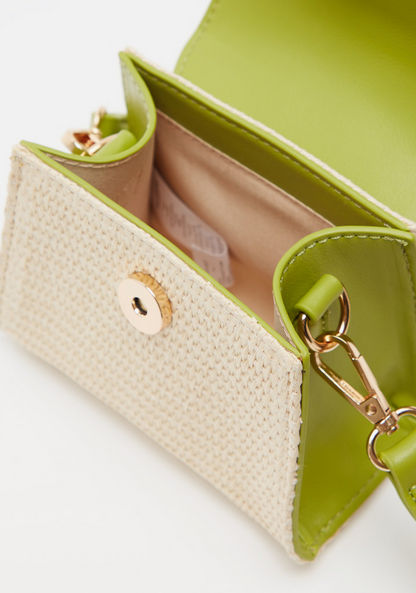 Haadana Weave Textured Mini Crossbody Bag with Detachable Strap-Women%27s Handbags-image-4