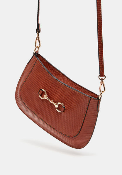 Celeste Textured Crossbody Bag with Detachable Strap and Metal Accent-Women%27s Handbags-image-3
