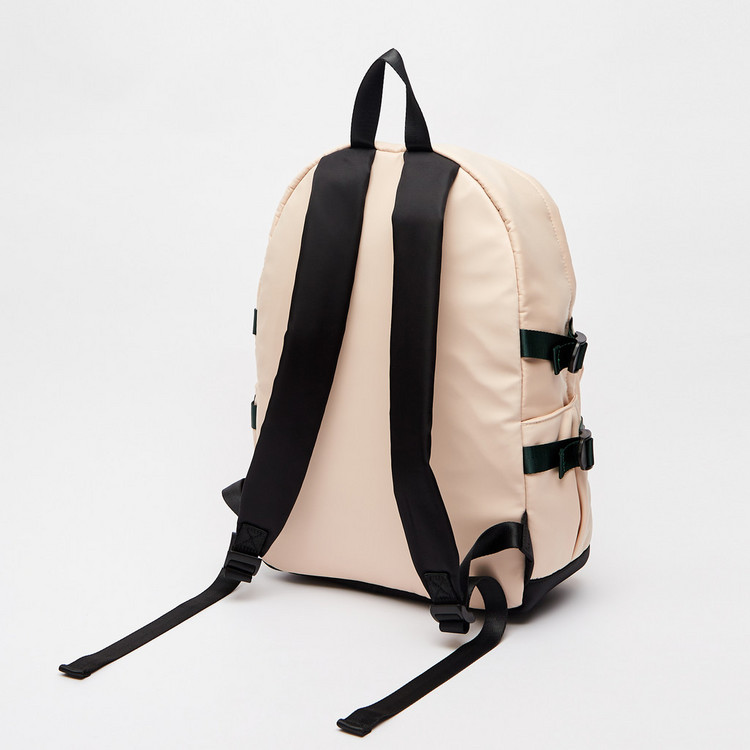 Lee Cooper Logo Print Backpack with Adjustable Shoulder Straps