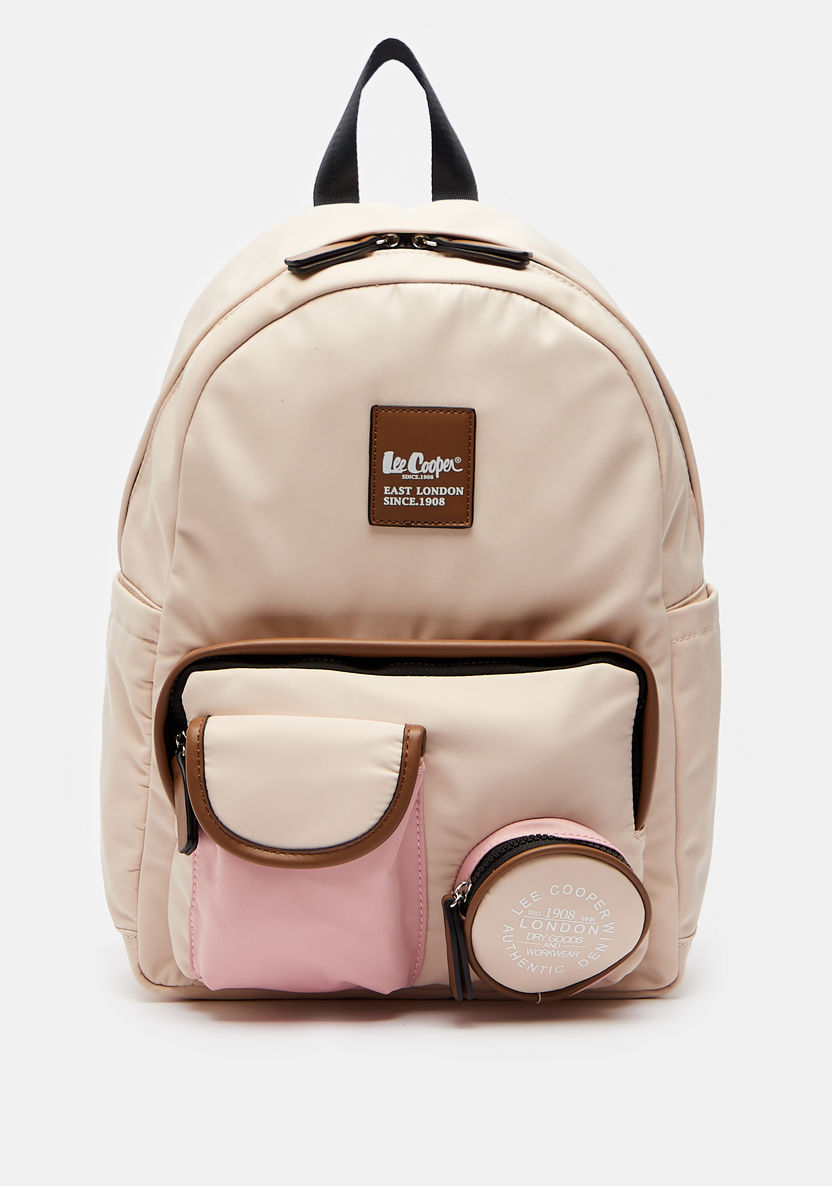 Lee Cooper Colourblock Backpack with Adjustable Shoulder Straps-Women%27s Backpacks-image-0