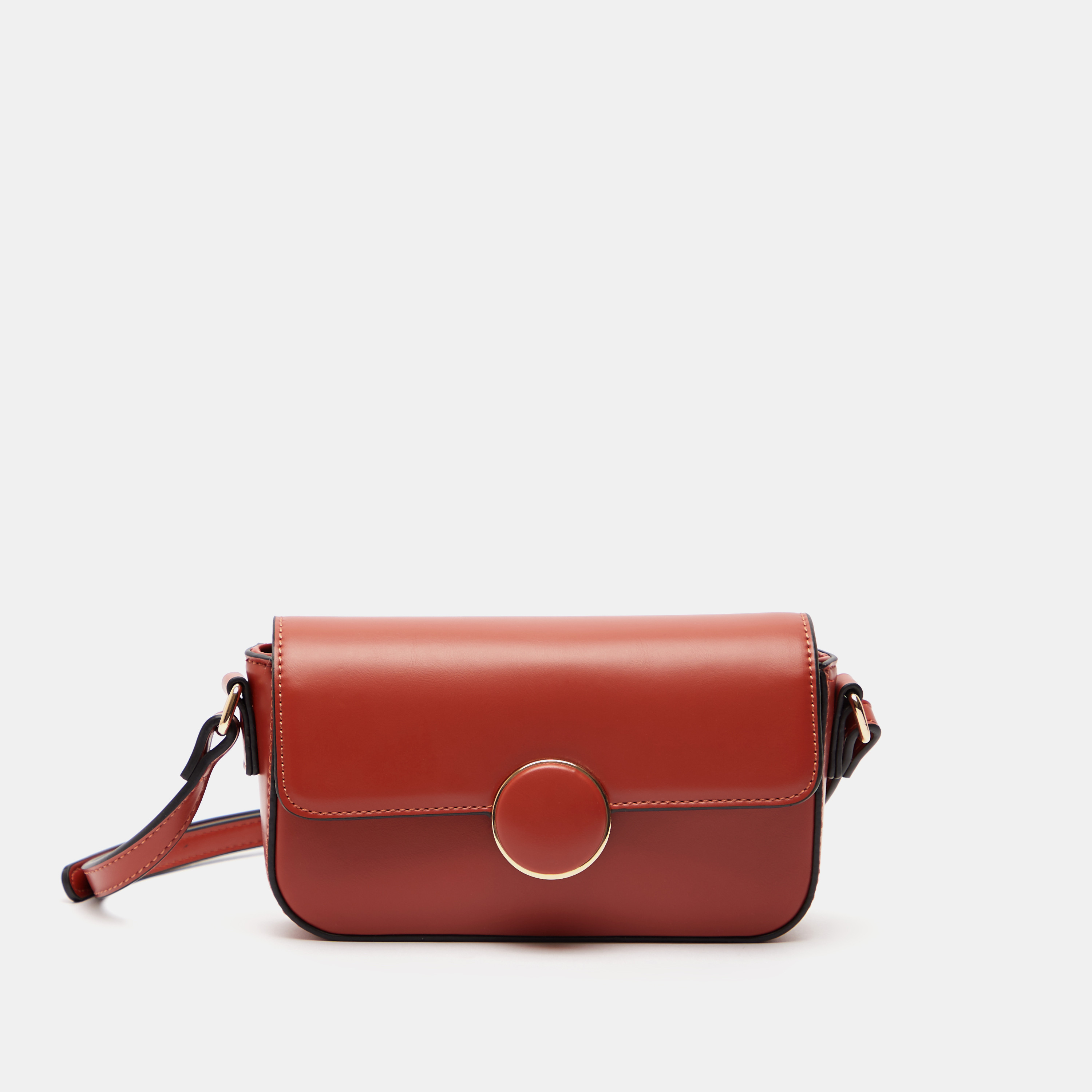 Celeste Solid Crossbody Bag with Adjustable Strap and Button Closure-women-bagsandwallets-handbags-image-1