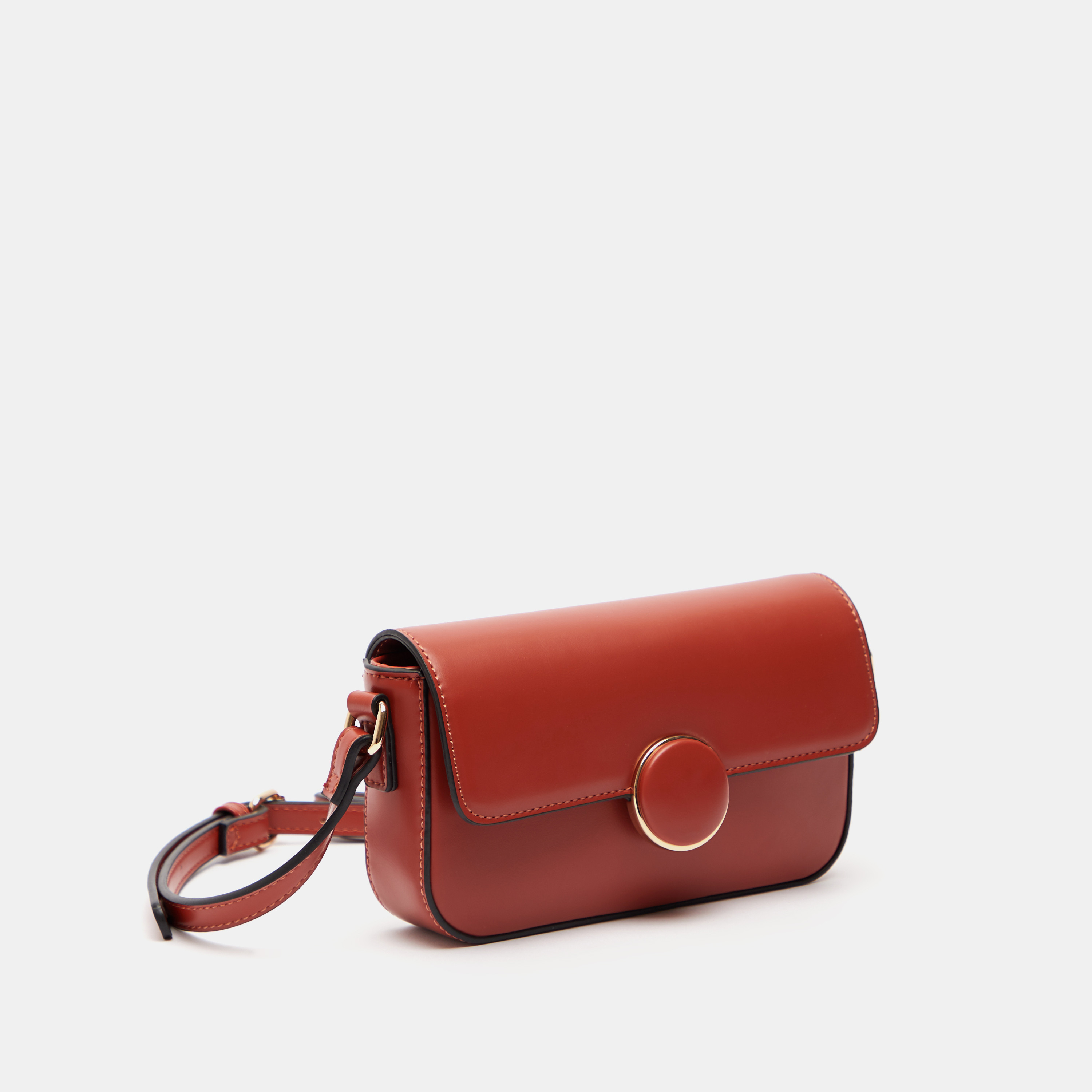 Celeste Solid Crossbody Bag with Adjustable Strap and Button Closure-women-bagsandwallets-handbags-image-3