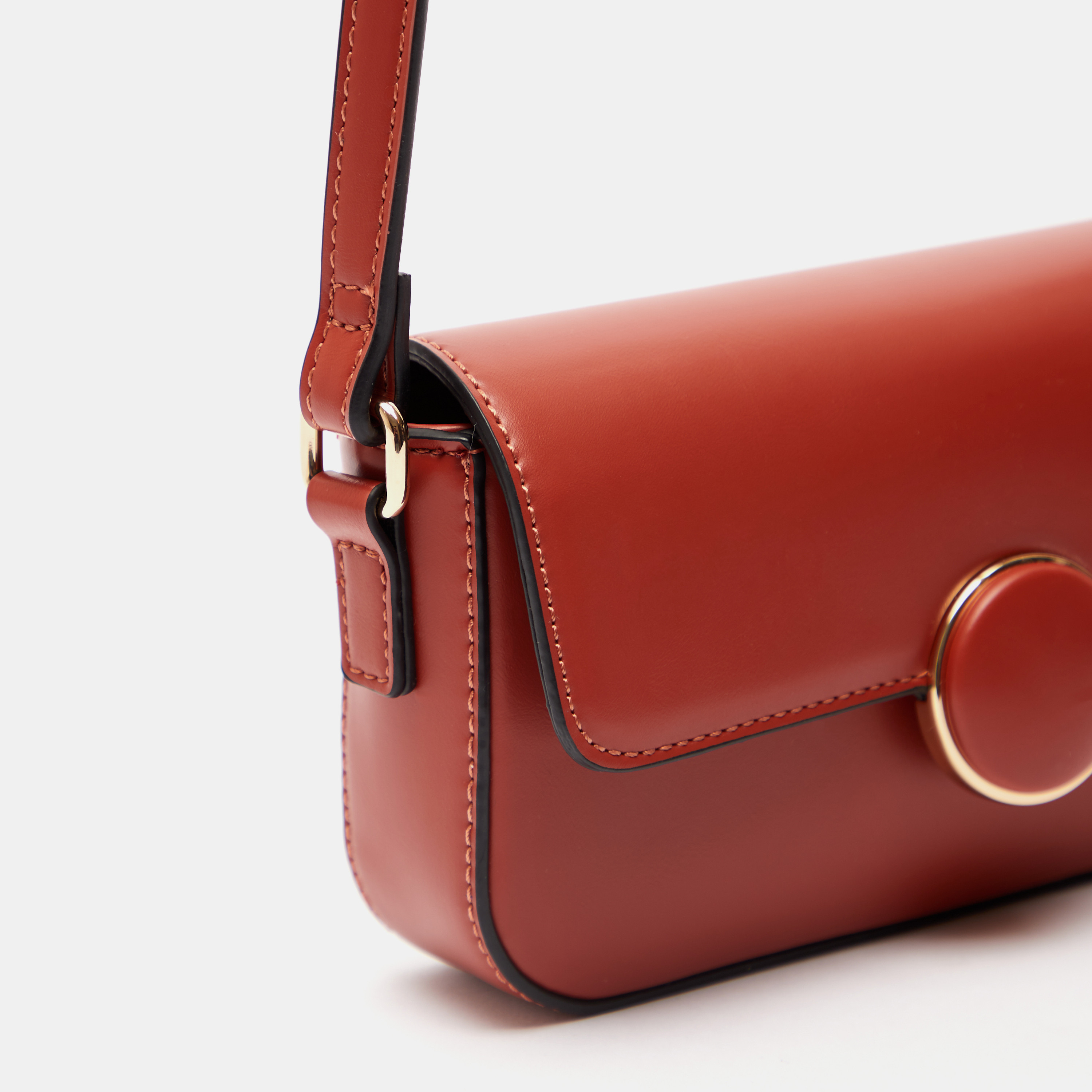 Celeste Solid Crossbody Bag with Adjustable Strap and Button Closure-women-bagsandwallets-handbags-image-4