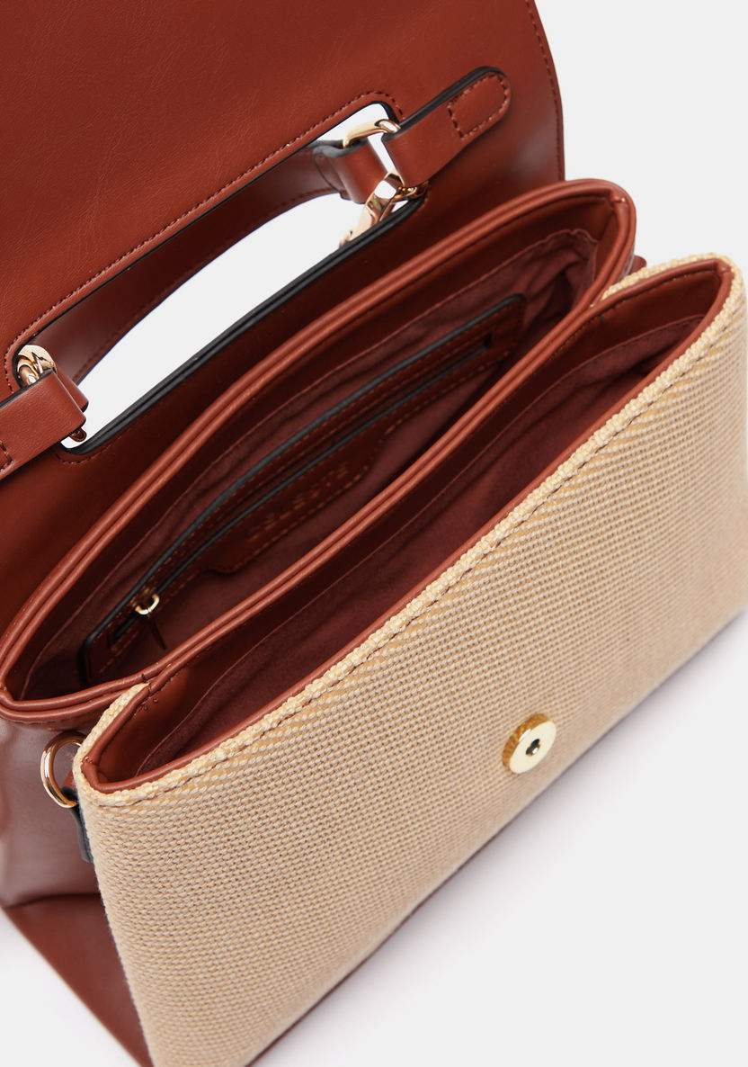 Celeste Chunky Chain Detail Satchel Bag with Detachable Strap-Women%27s Handbags-image-4