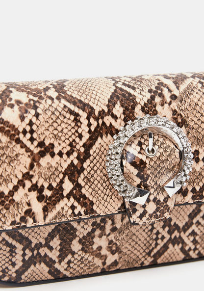 Celeste Animal Textured Crossbody Bag with Detachable Chain Strap