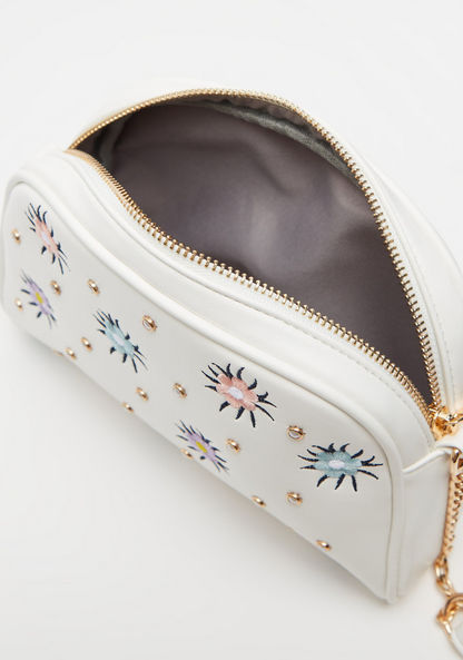 Missy Denim Embroidered Crossbody Bag with Zip Closure and Strap-Women%27s Handbags-image-4